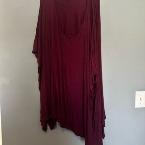ellos Women's Burgundy Draped Tunic